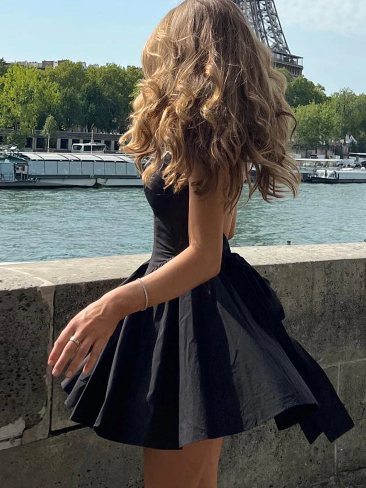 Bow Backless Strappy Mini&Short Dresses - Image 7