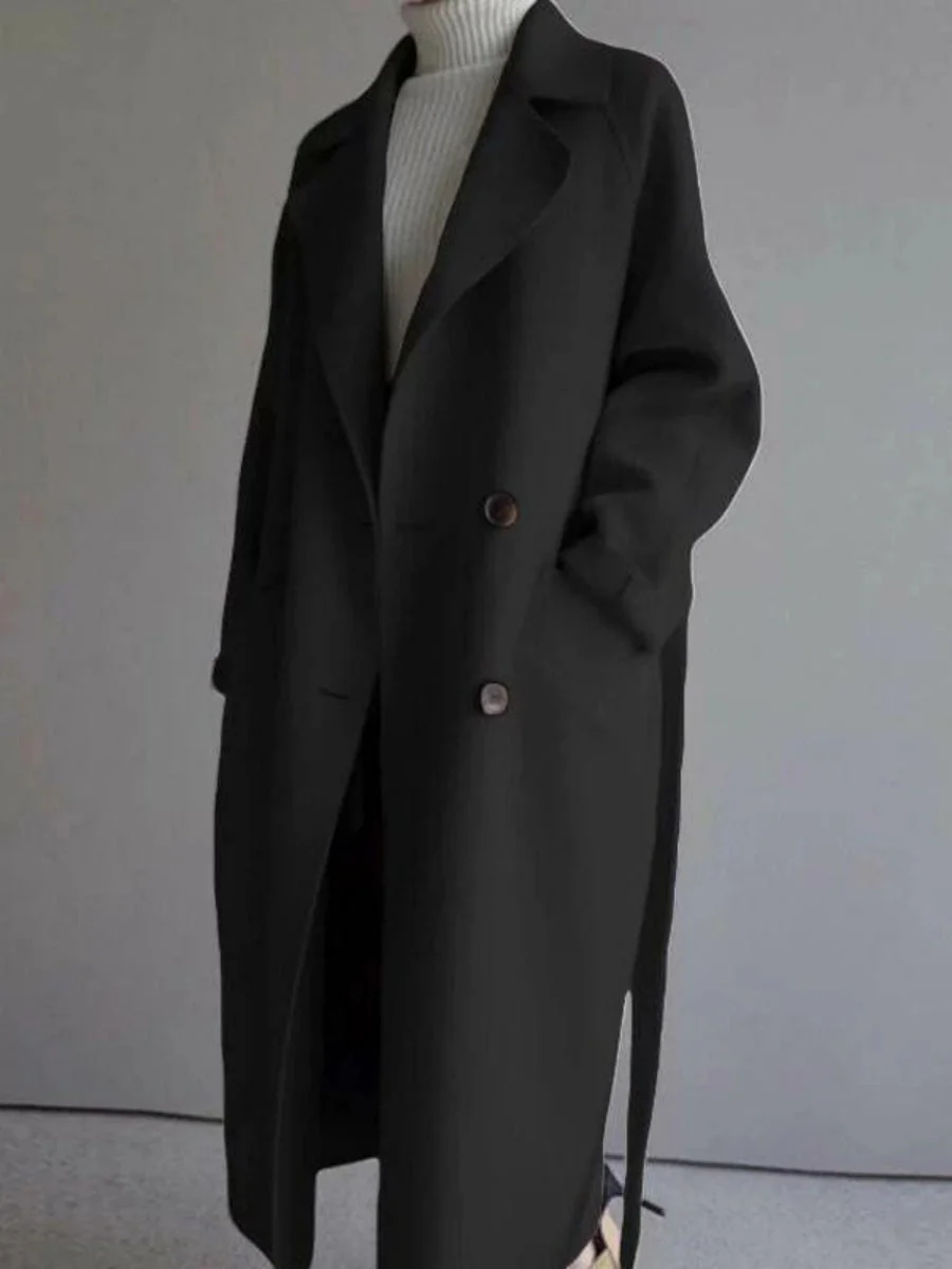 Mid-length Woolen Cloth Double-breasted Woolen Cloth Coats - Image 2
