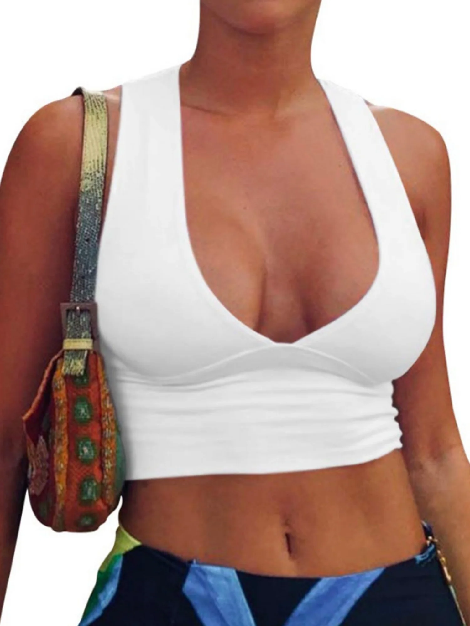 Deep V Tight-fitting Backless Exercise Yoga Tank Top - Image 4