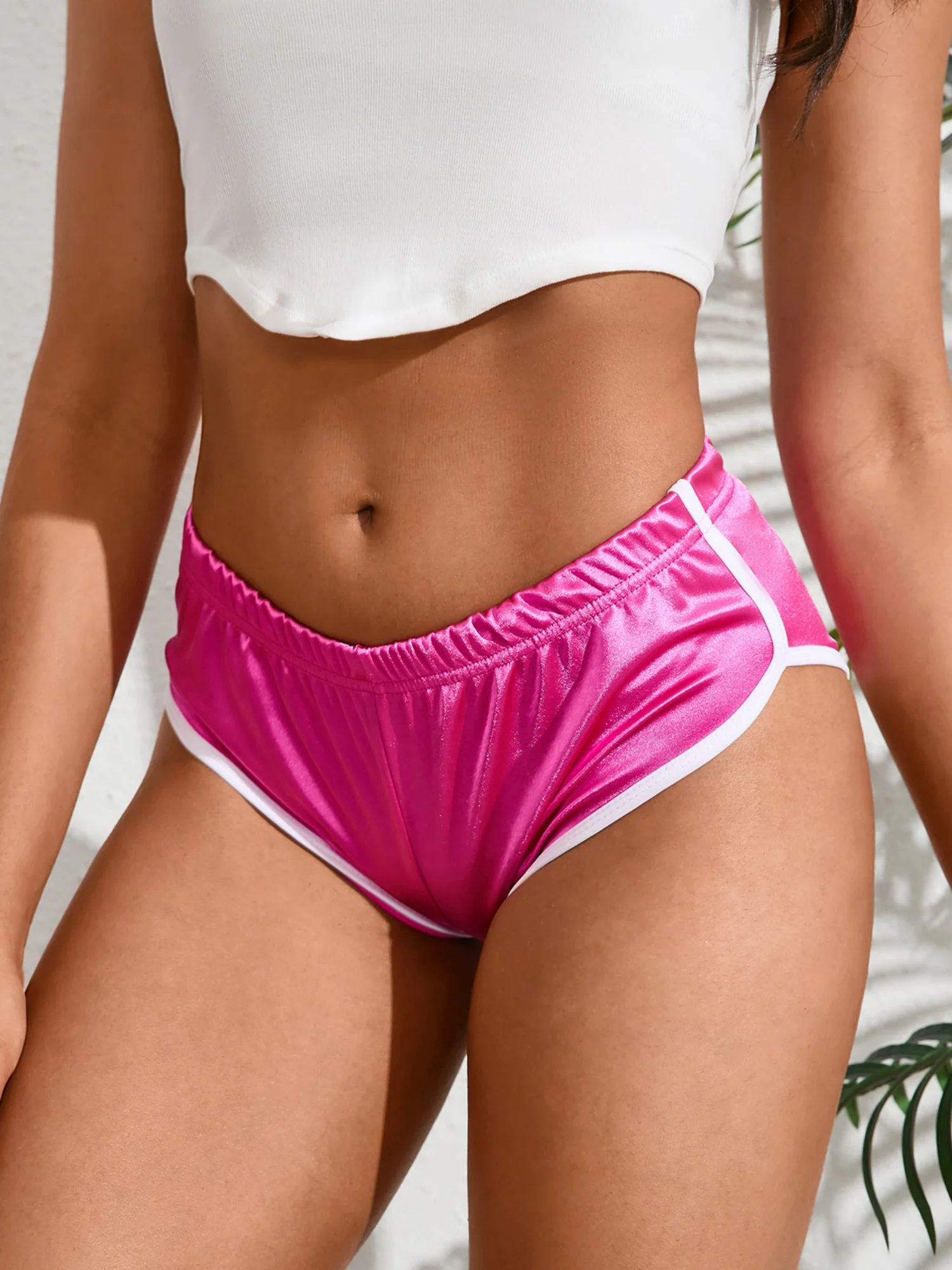 Color Blocking Exercise Yoga Fitness Elastic And Sexy Shorts - Image 5