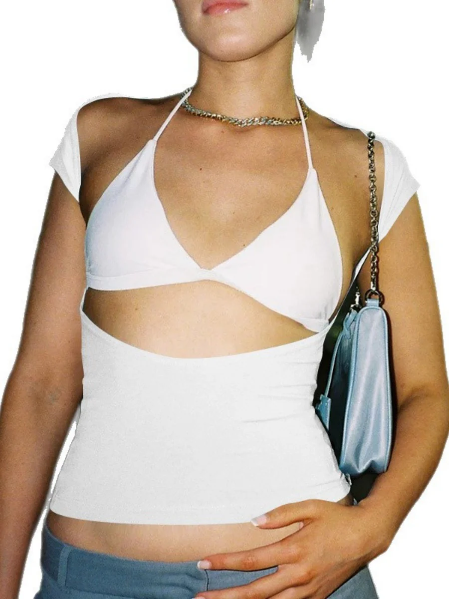Sexy Short Sleeve Backless T-shirts - Image 5