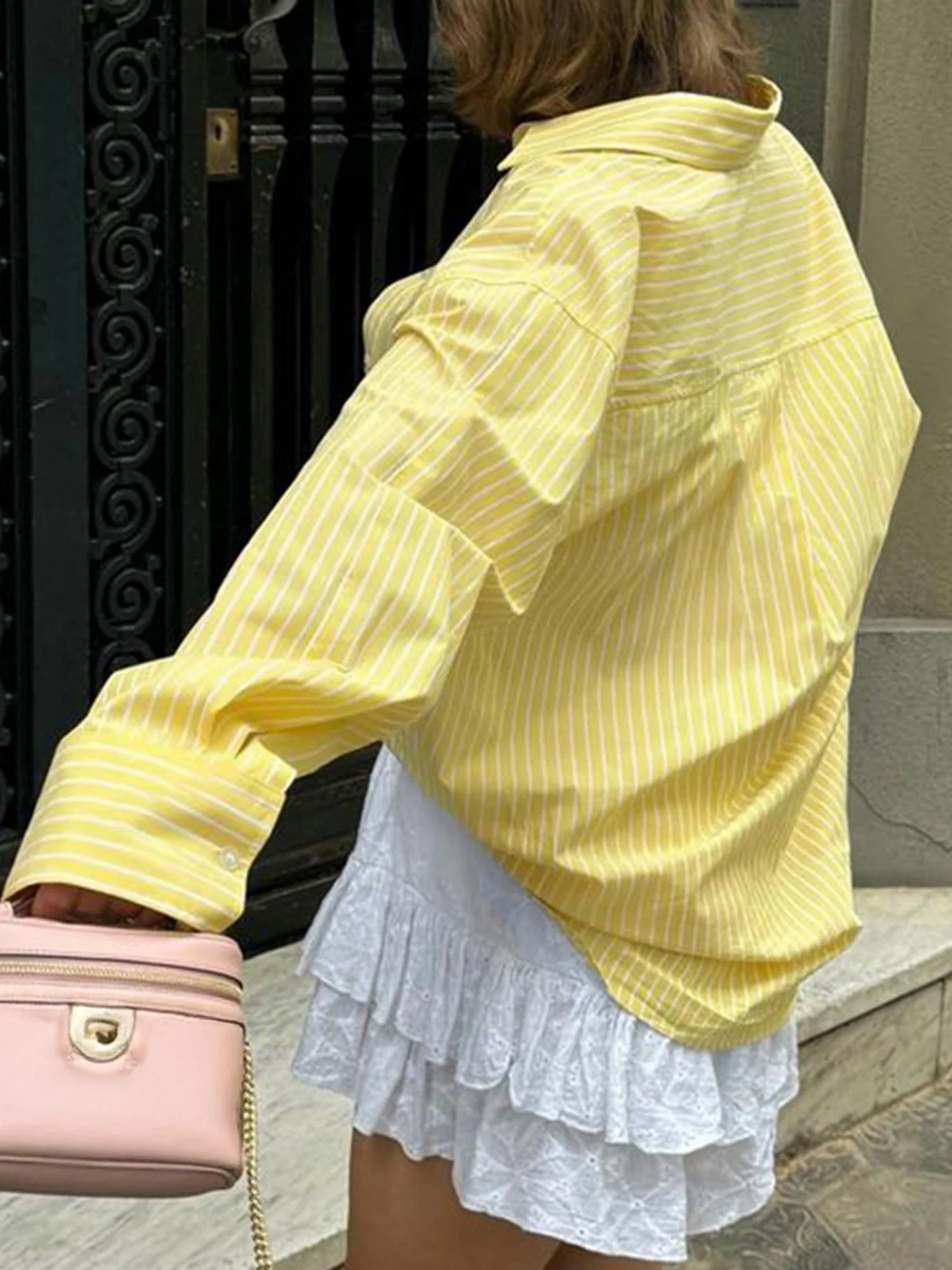 Stripes Buttons Long Sleeves Shirts - Image 2