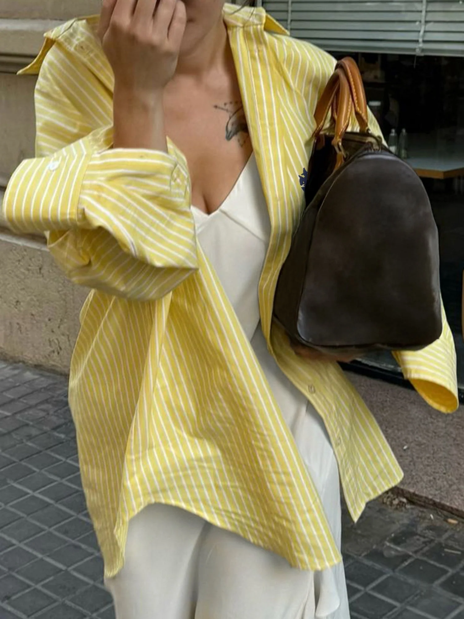 Stripes Buttons Long Sleeves Shirts - Image 3