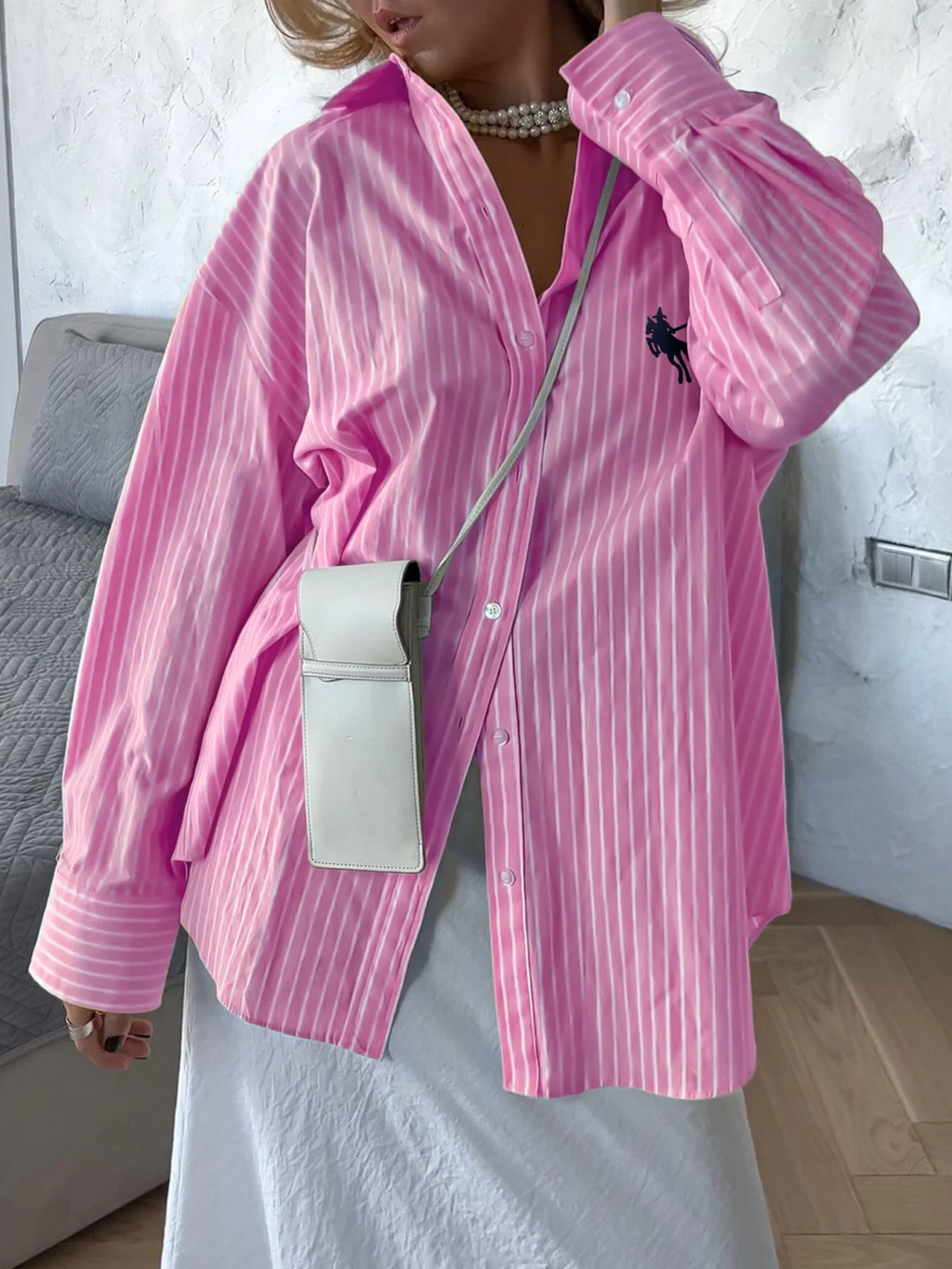 Stripes Buttons Long Sleeves Shirts - Image 4