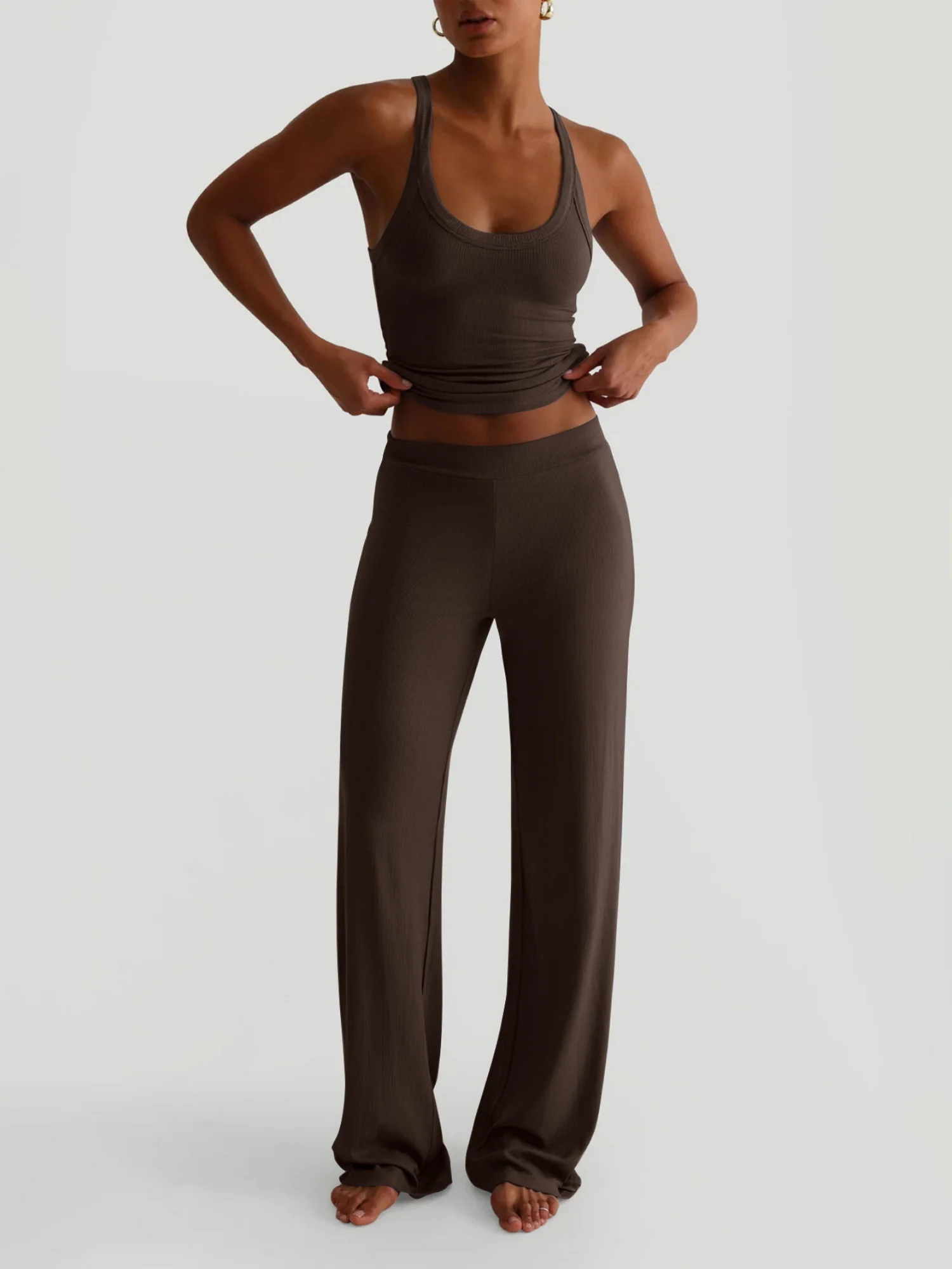 Tank Top Bodycon Trousers Exercise Yoga 2-piece Sets - Image 7
