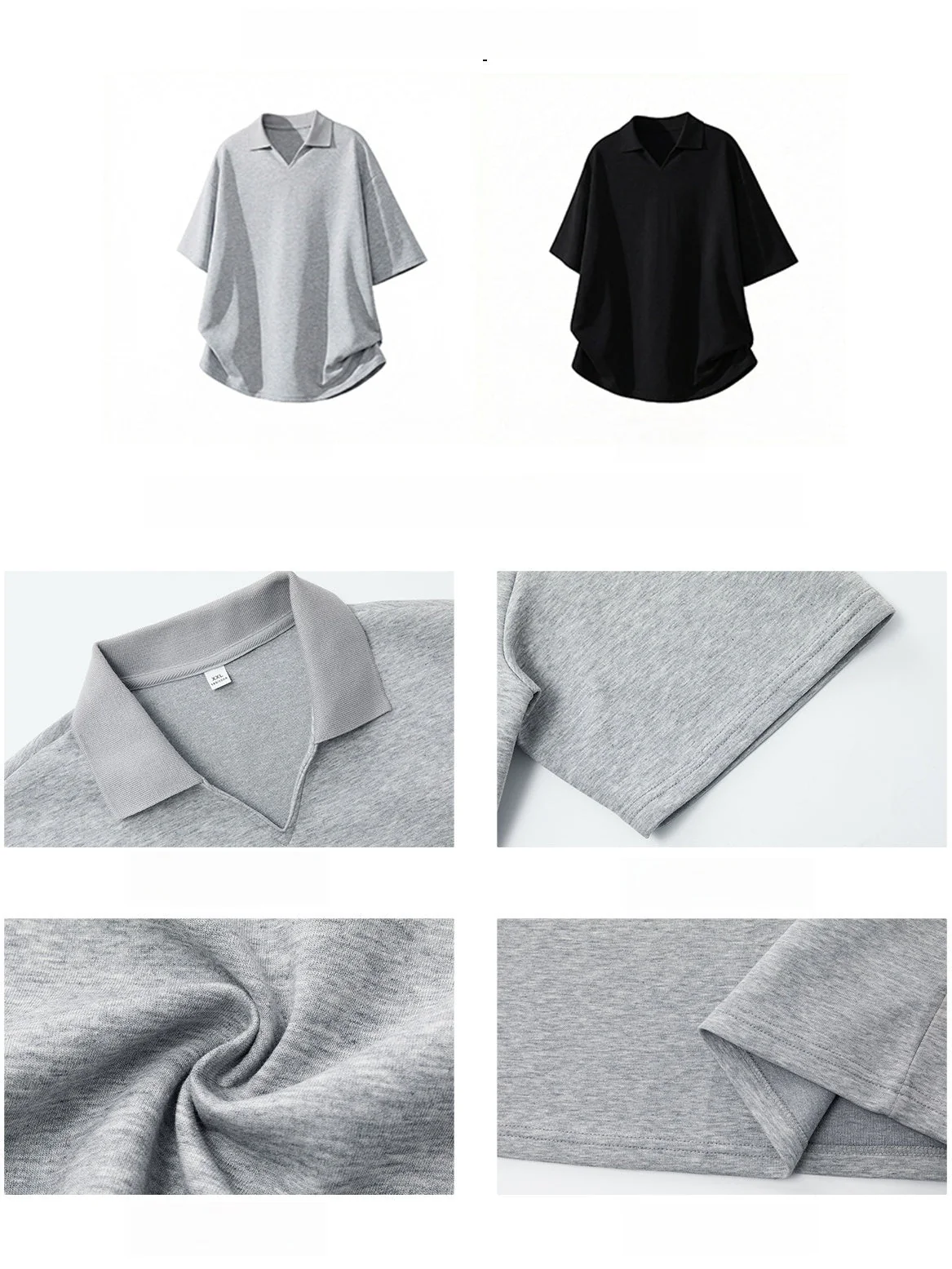 V-neck Short Sleeves T-shirts - Image 4