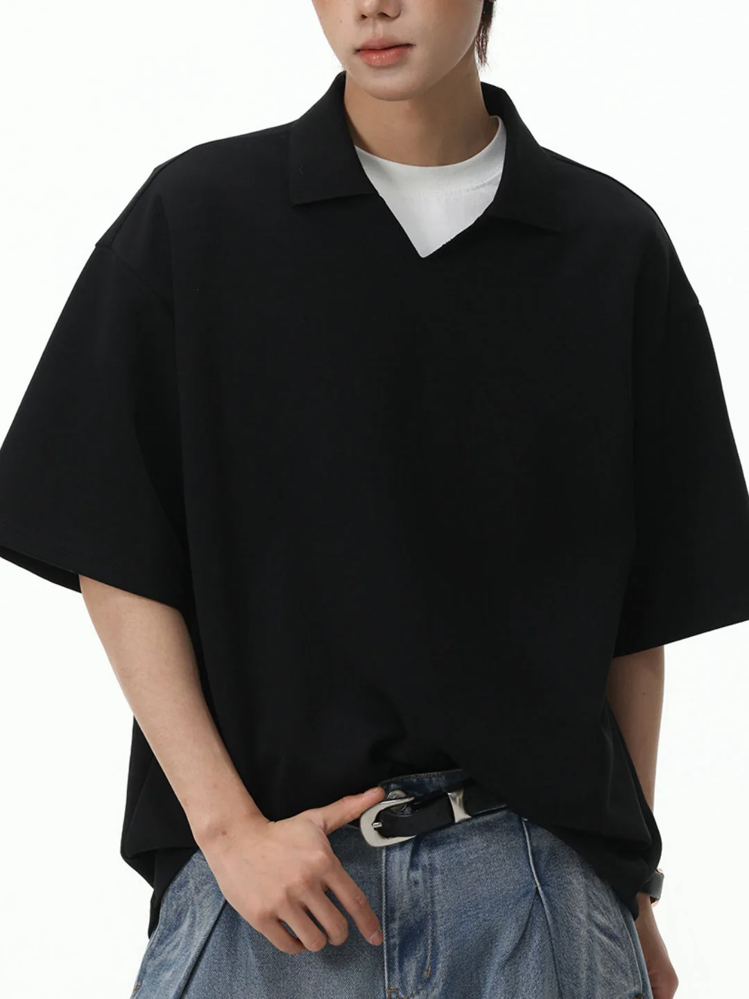 V-neck Short Sleeves T-shirts - Image 5