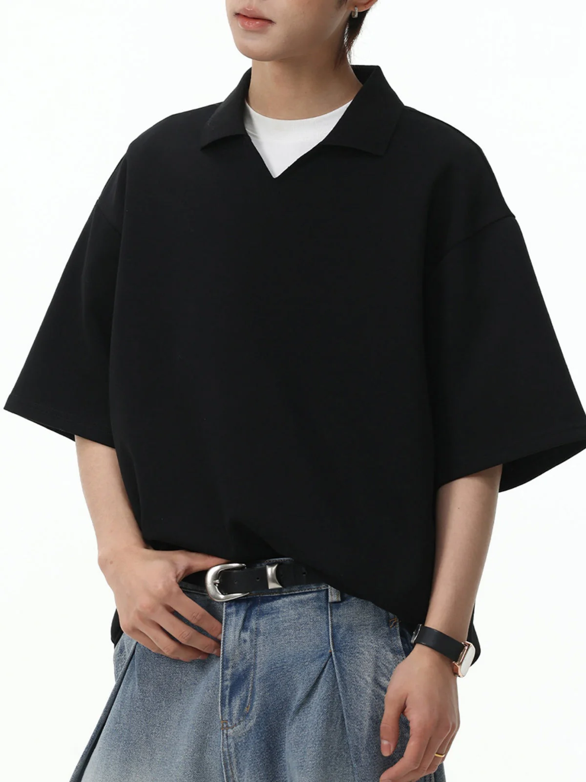 V-neck Short Sleeves T-shirts - Image 6