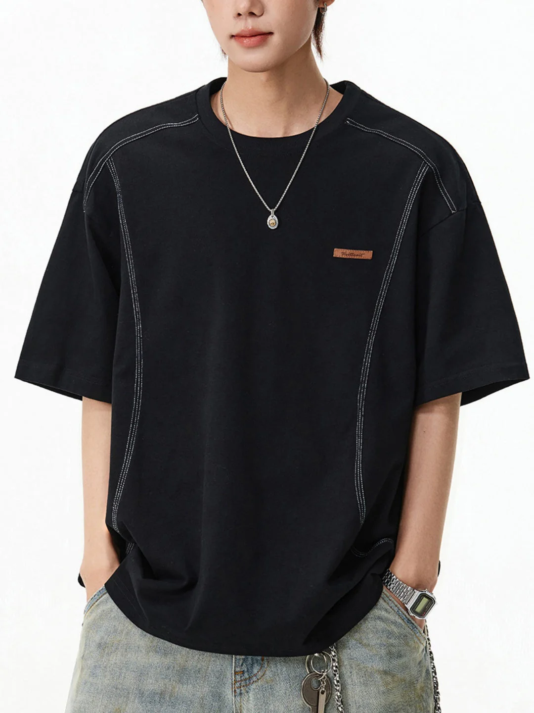 Color-blocked Segmentation T-shirts - Image 3