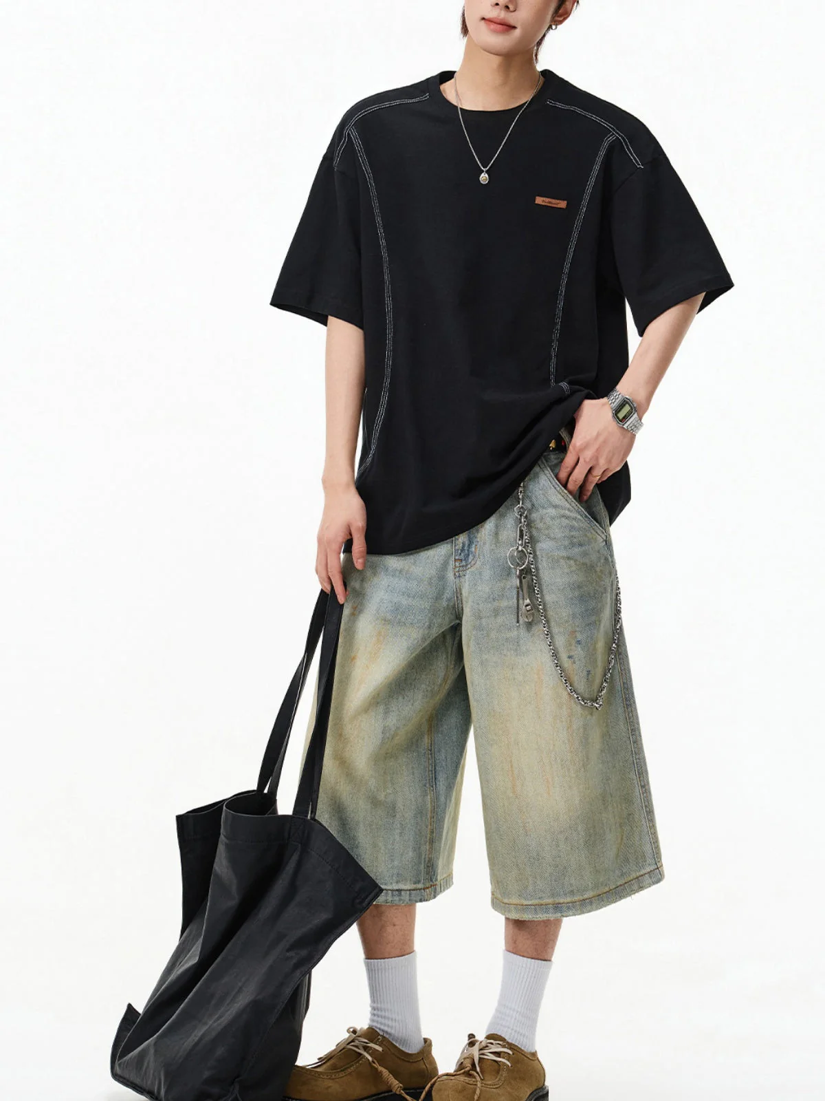 Color-blocked Segmentation T-shirts - Image 4
