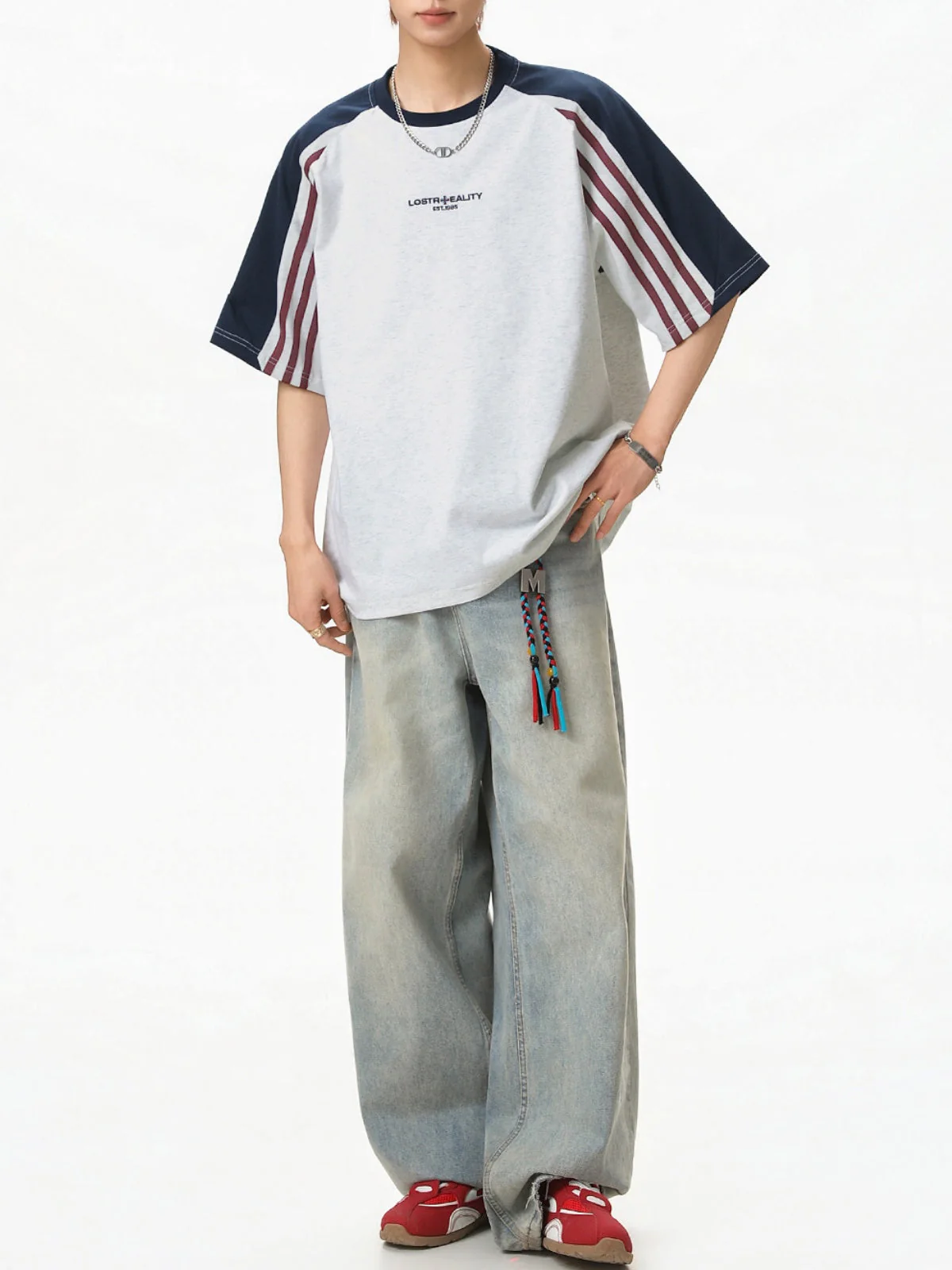 Color-blocked Ins Patchwork T-shirts - Image 2