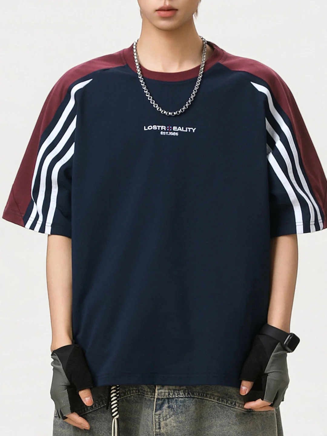 Color-blocked Ins Patchwork T-shirts - Image 5
