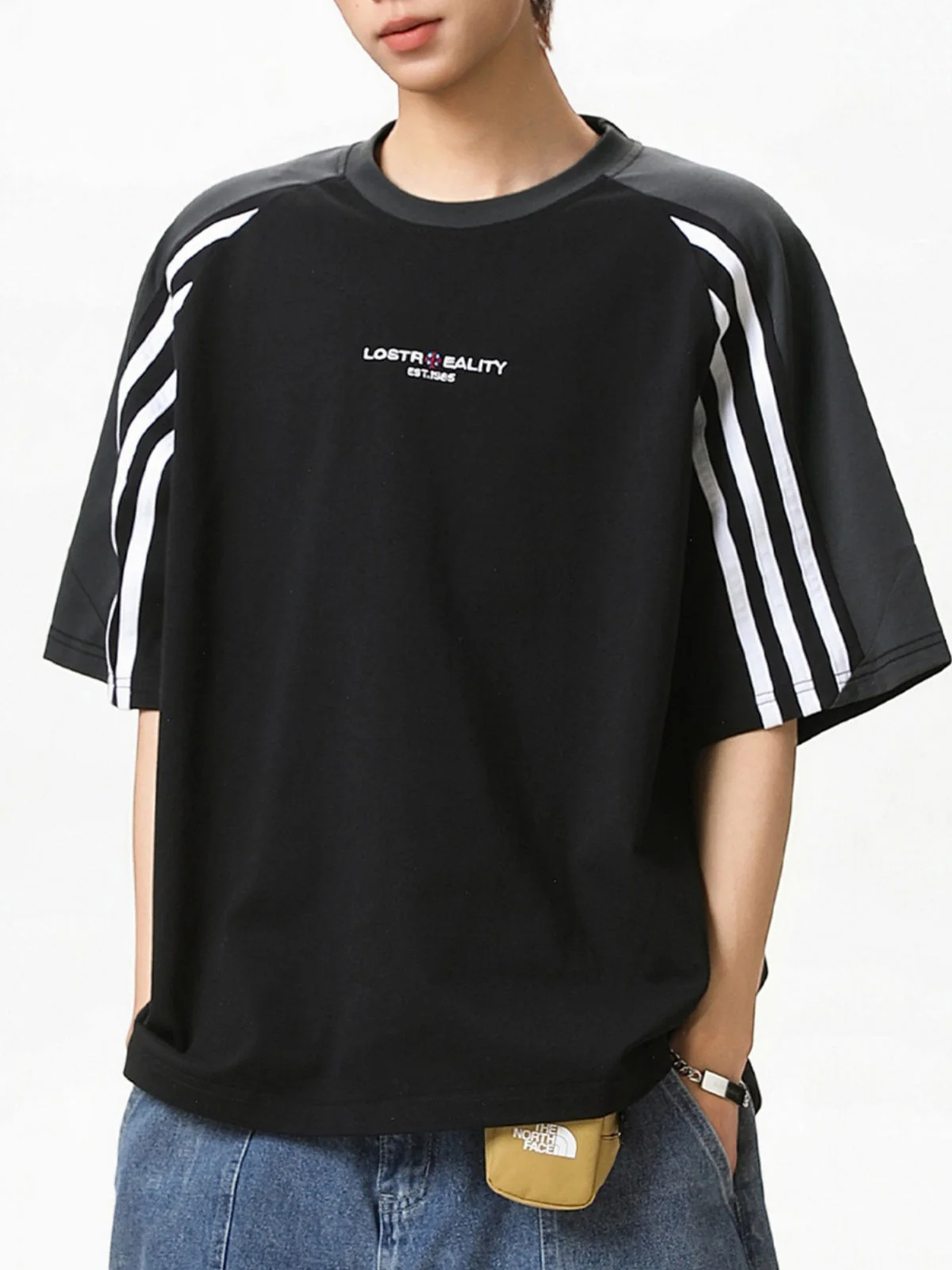 Color-blocked Ins Patchwork T-shirts - Image 8
