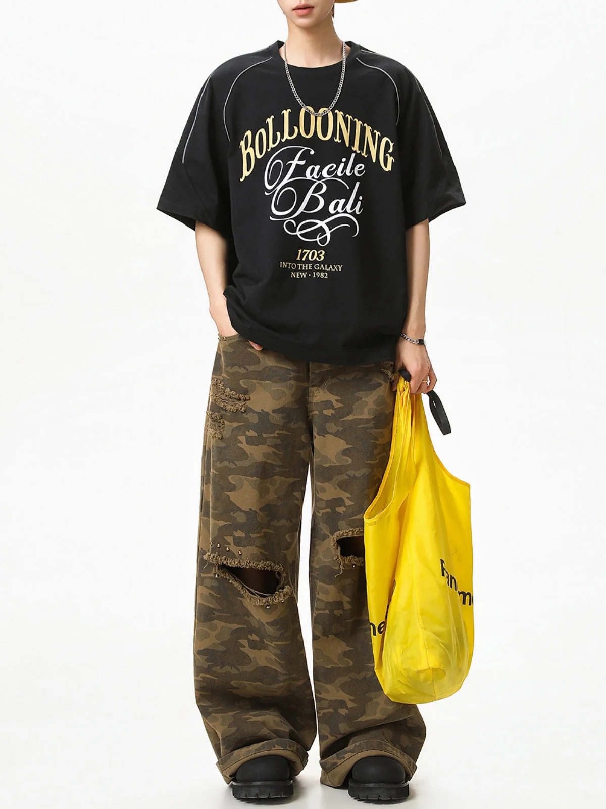 Color-blocked Letter Printed T-shirts - Image 6