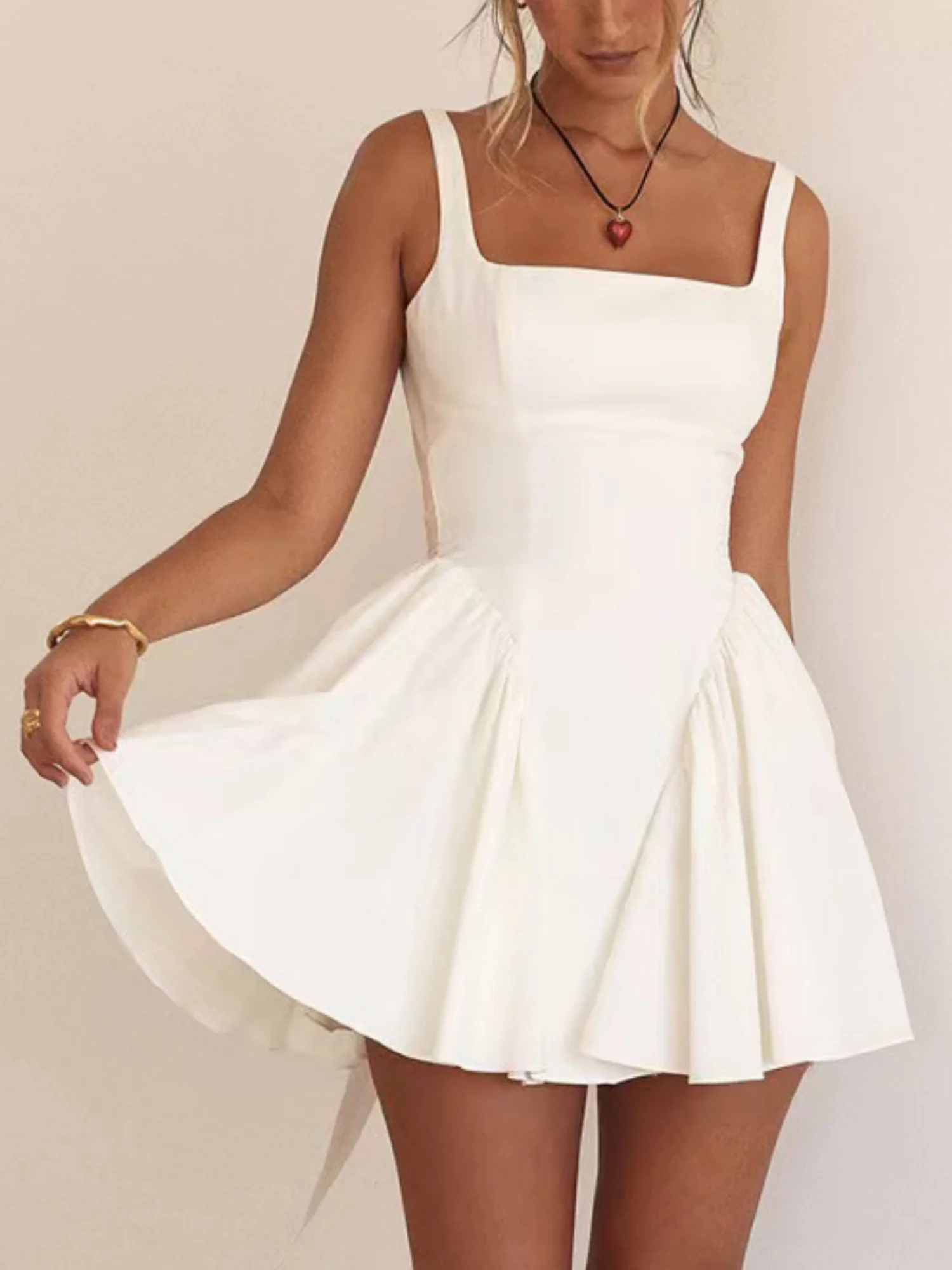 Bow Backless Strappy Mini&Short Dresses - Image 3