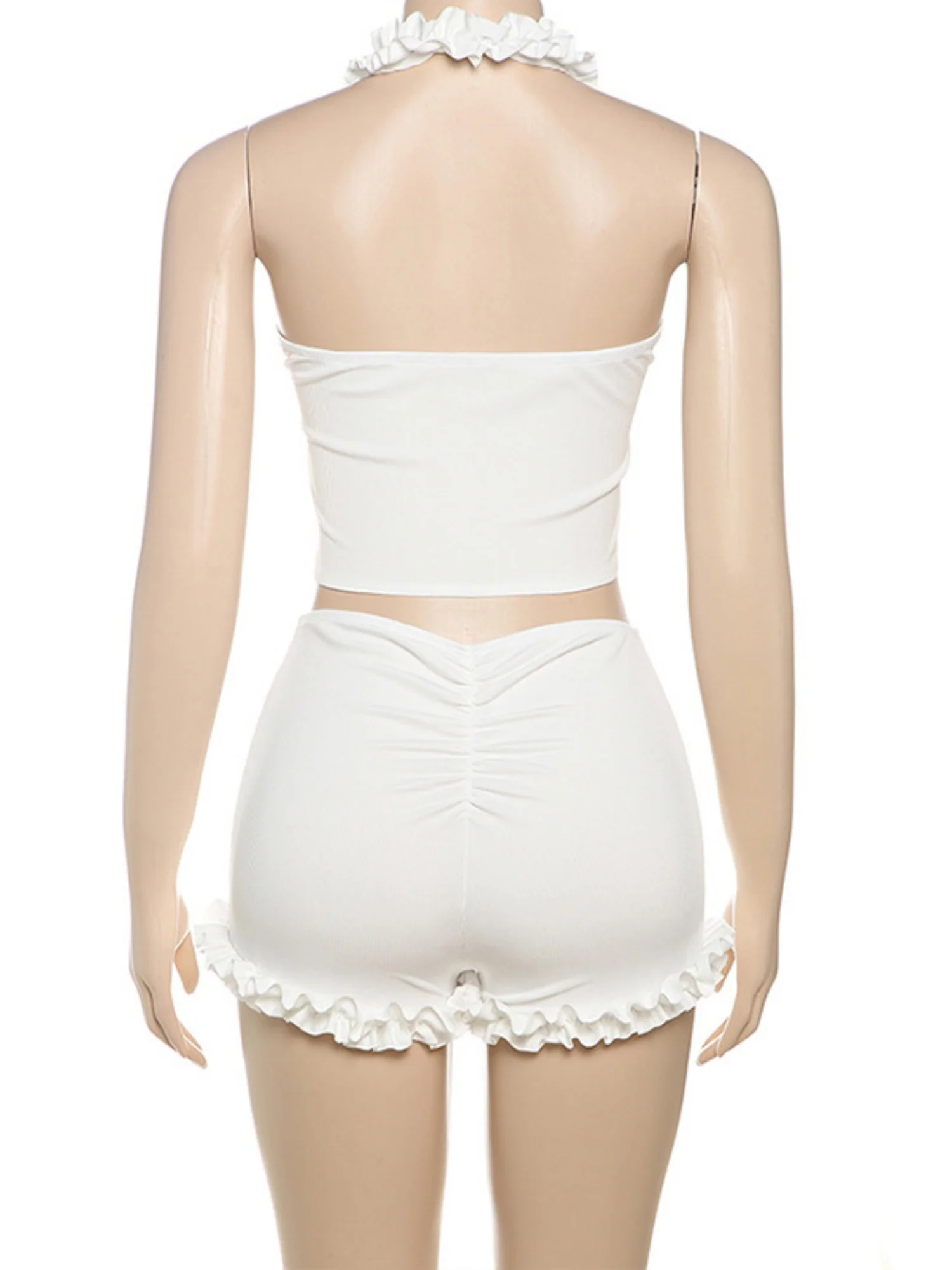 Ruffle Halter Top Shorts 2-piece Sets - Image 6