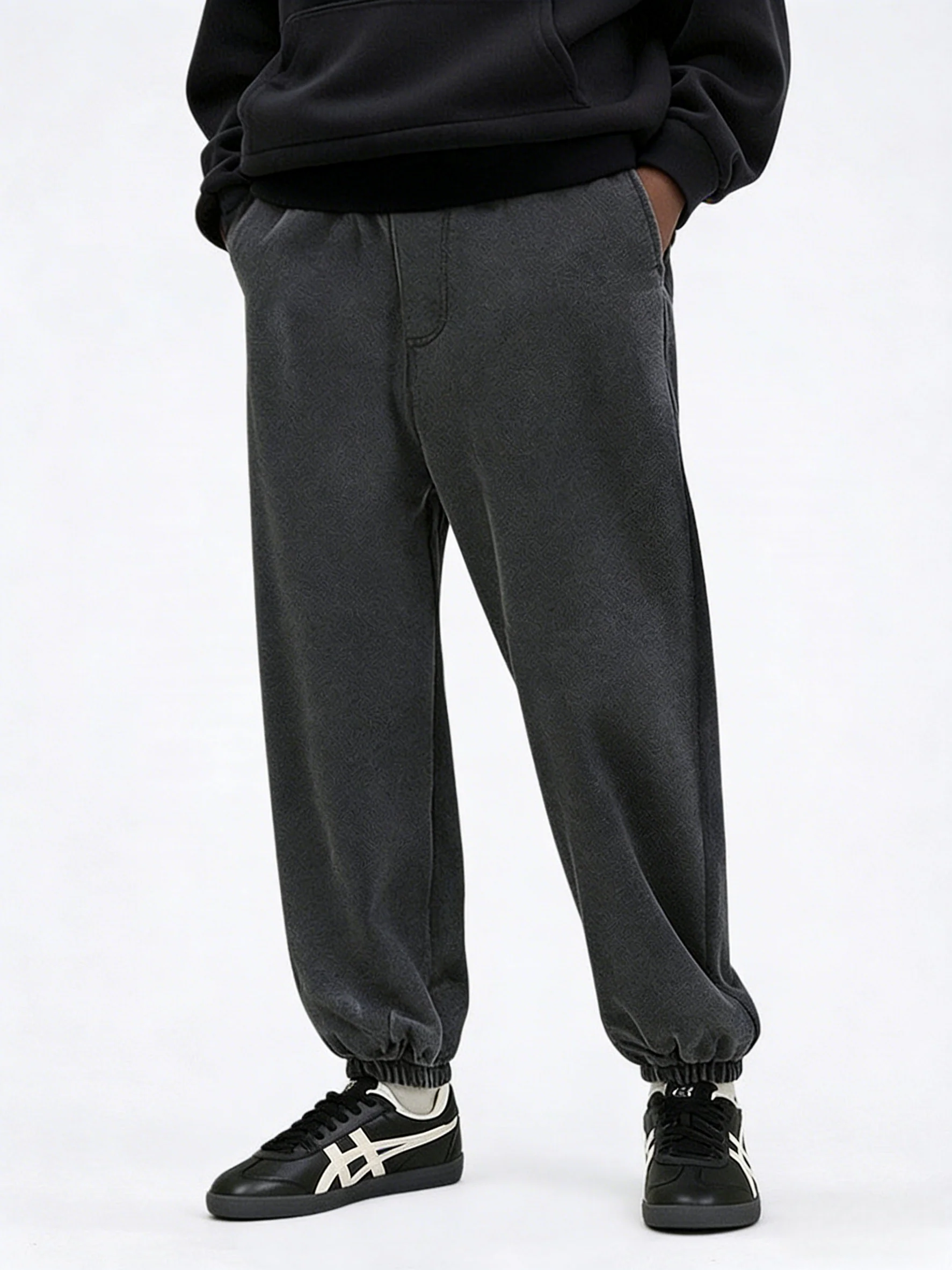 Wash Water Distressed Foot Binding Pants