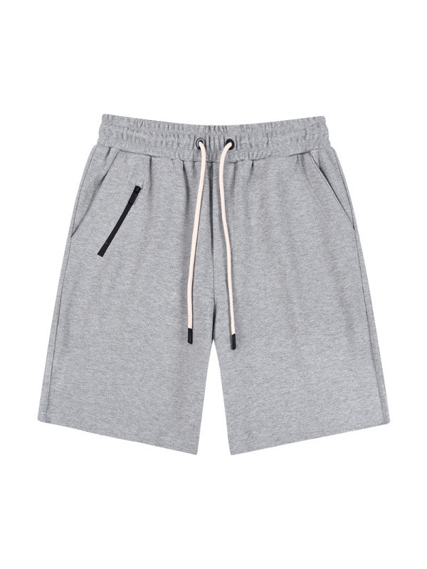 Fake Zipper Sports Drawstring Five Points Shorts - Image 10
