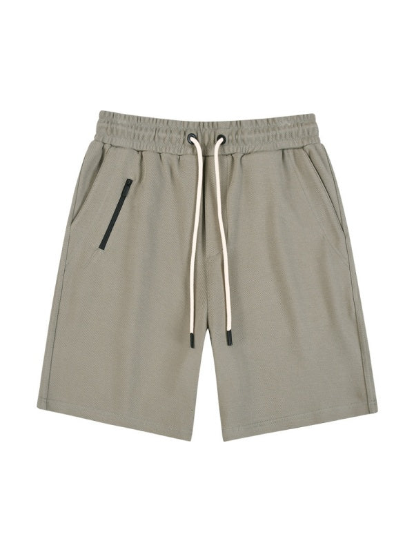 Fake Zipper Sports Drawstring Five Points Shorts - Image 11
