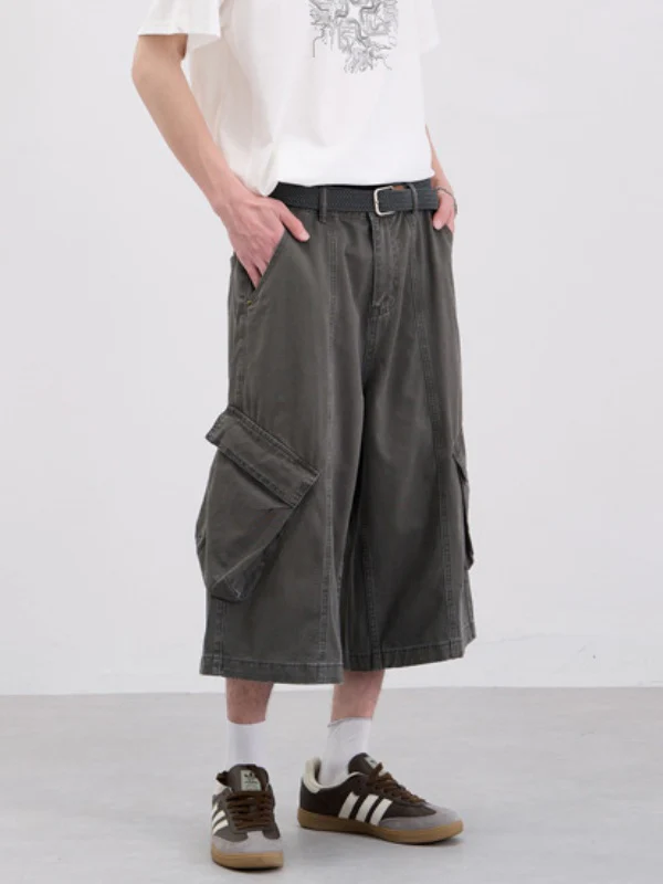 Retro Vintage Distressed Large Pockets Tooling 7 Points Shorts - Image 2