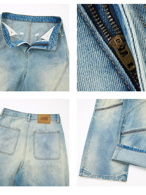 Gradient Washed Hole Jeans - Image 6