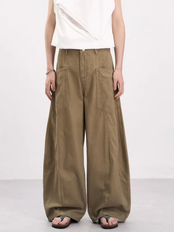 Patchwork Scimitar Baggy Wide-leg Pants - Image 4