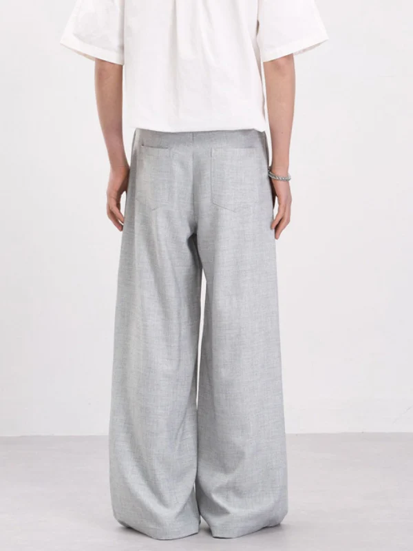 Old Money Style Stereo Pleating Dress Pants Pants - Image 5