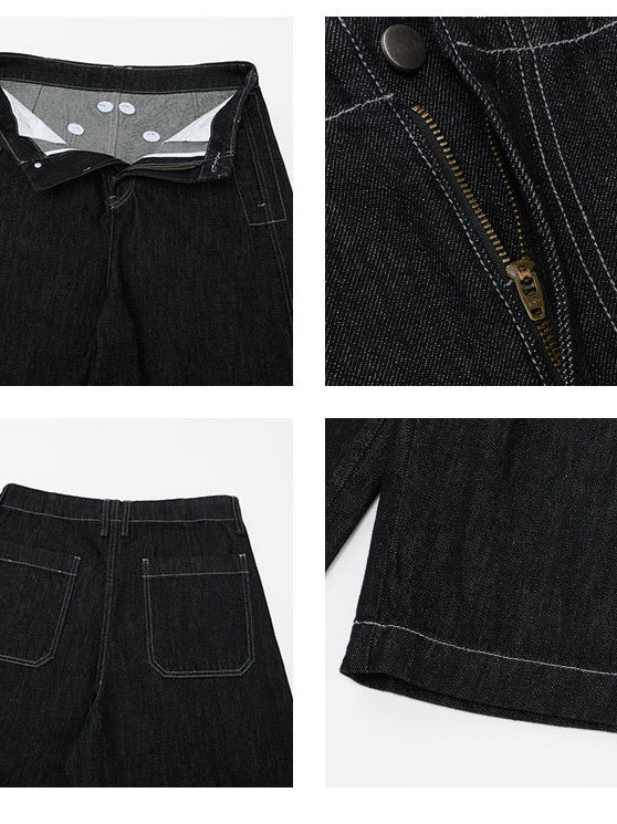 Washed Denim 7 Points Shorts - Image 6