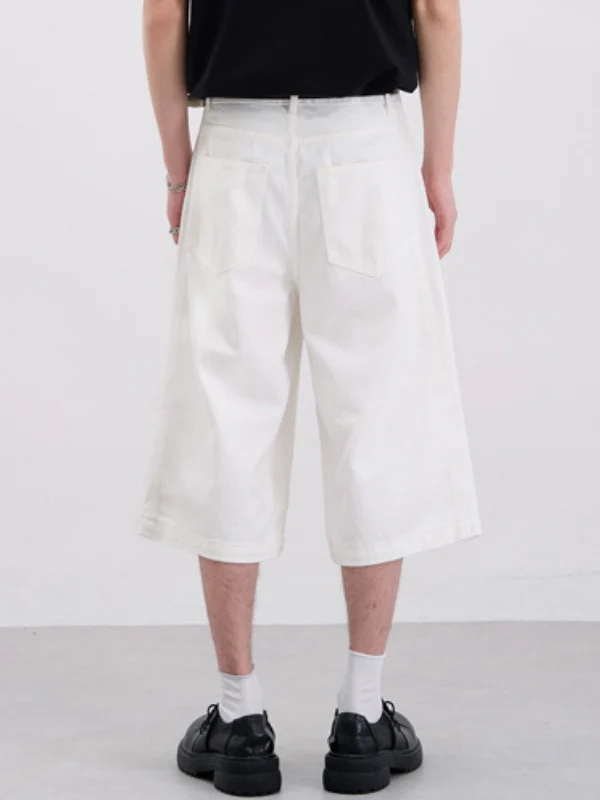 Loose-fit Wide-leg 7 Points Shorts - Image 4