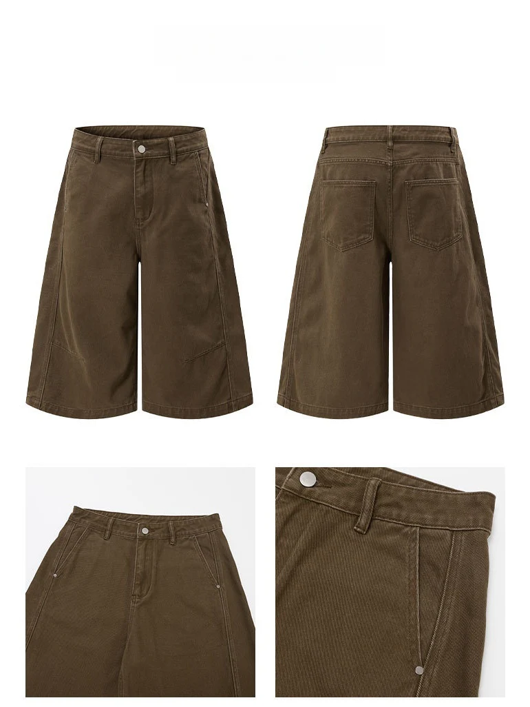 Loose-fit Wide-leg 7 Points Shorts - Image 6