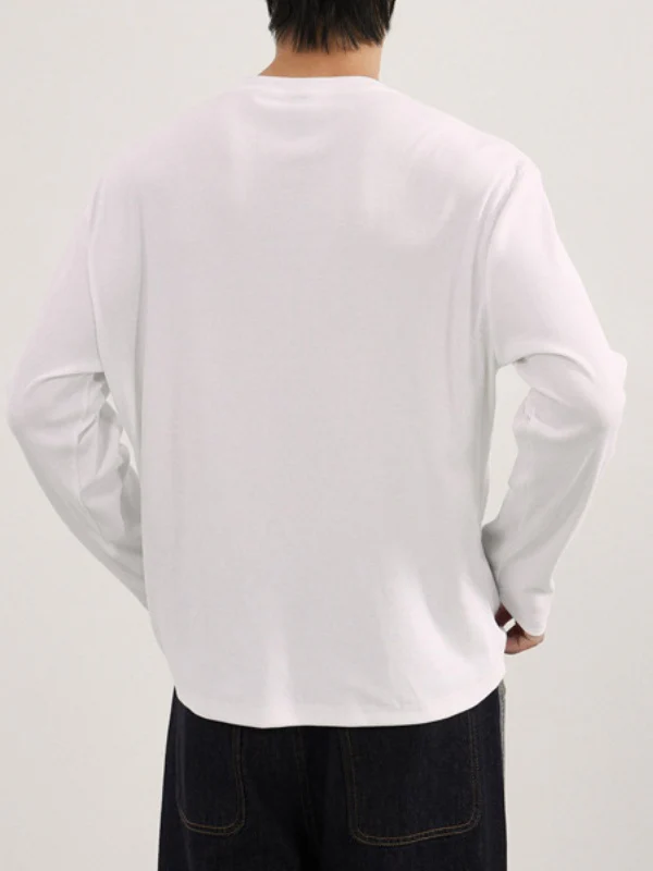 Retro Henry Collar Boxy T-shirts - Image 7