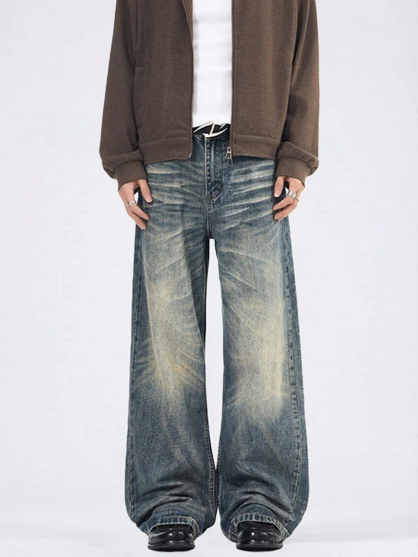 Distressed Cat Whiskers Vintage Jeans