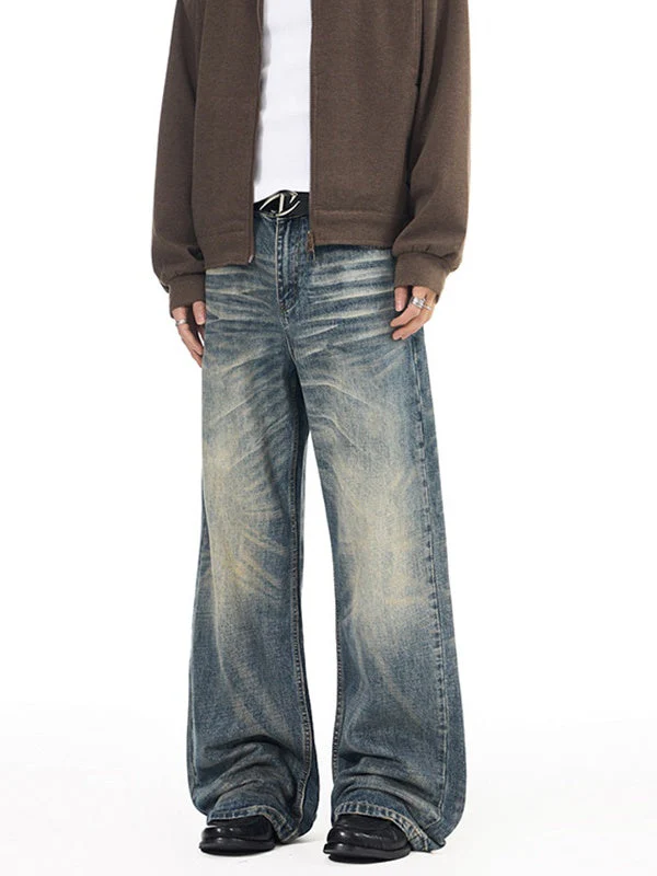 Distressed Cat Whiskers Vintage Jeans - Image 2