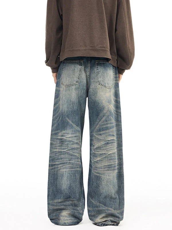 Distressed Cat Whiskers Vintage Jeans - Image 3