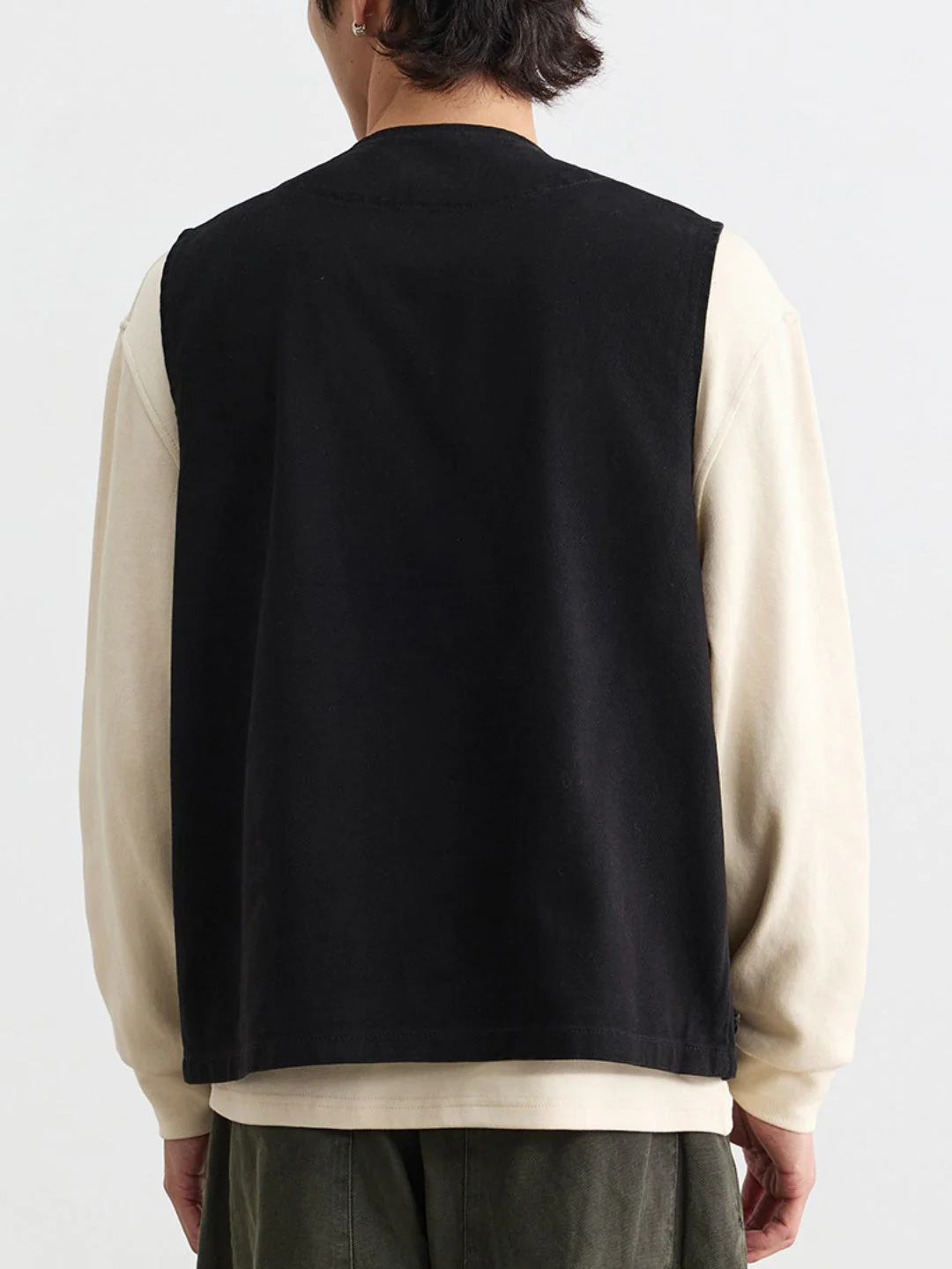 Distressed Washed Multiple Pockets Tooling Vests - Image 6