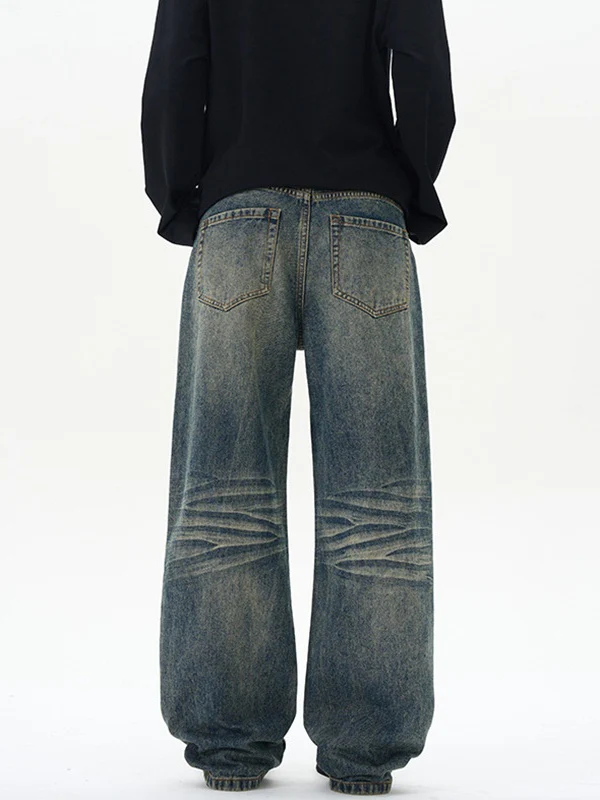 Washed Cat Whiskers Vintage Jeans - Image 3