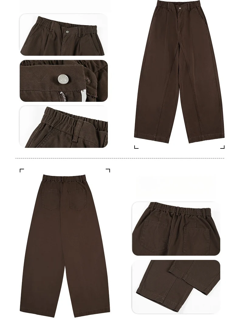 Arc Segmentation Design Washed Pants - Image 3