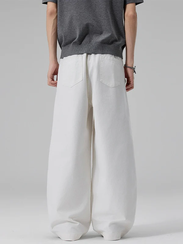 Arc Segmentation Design Washed Pants - Image 6