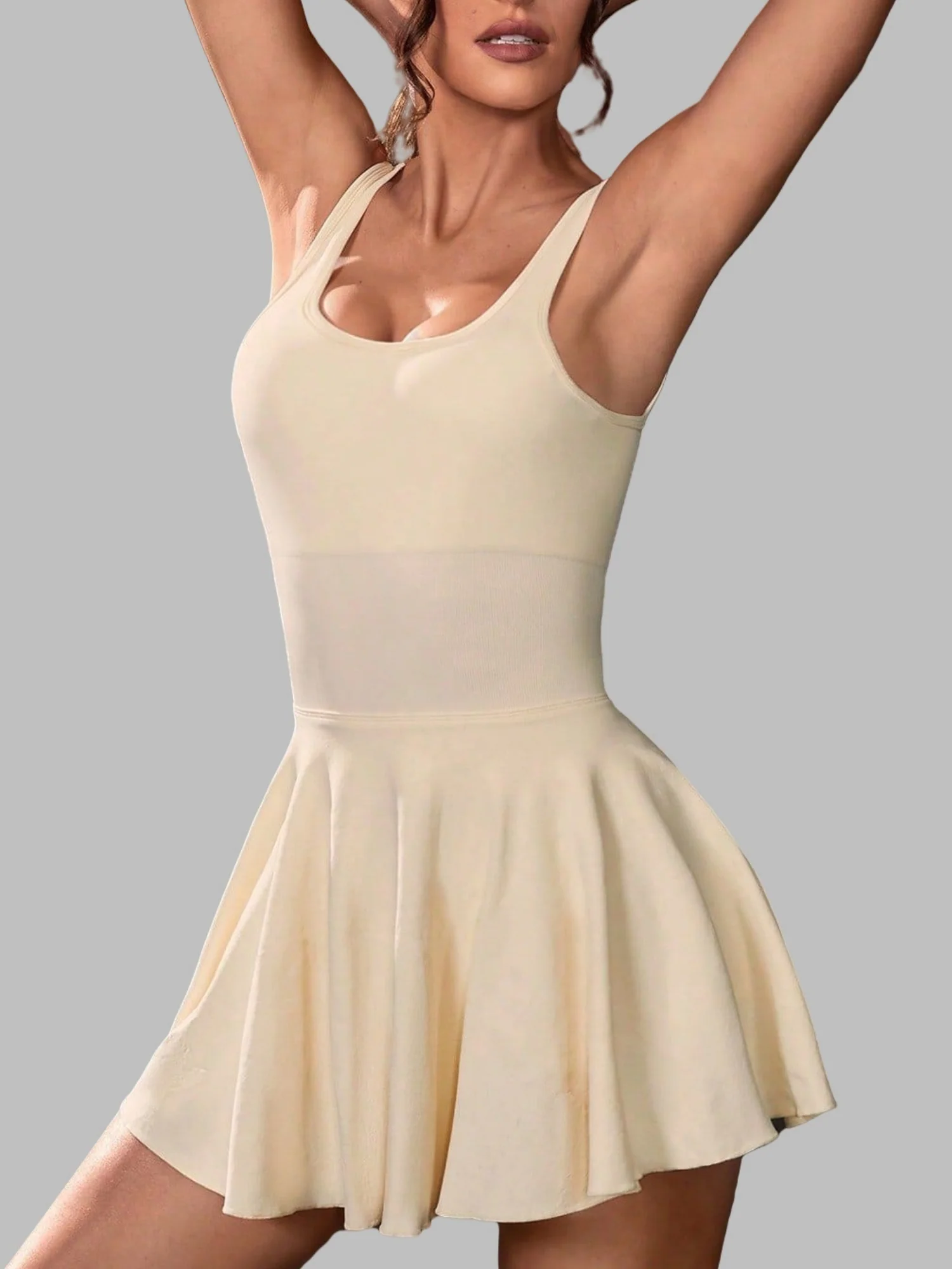 Tennis Skirt Cross Straps Anti-exposure Fitness Yoga Clothes Mini&Short Dresses - Image 8