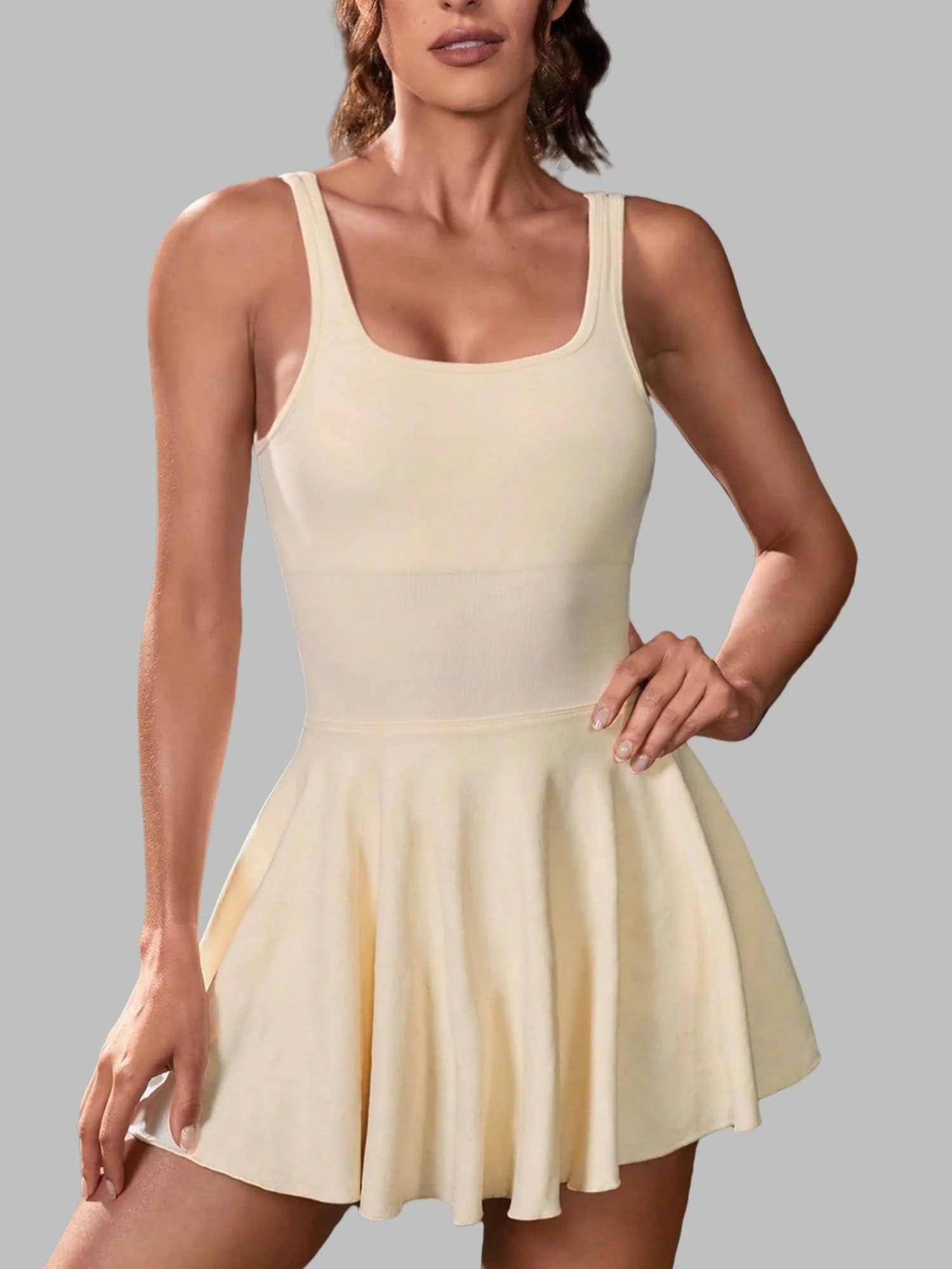 Tennis Skirt Cross Straps Anti-exposure Fitness Yoga Clothes Mini&Short Dresses - Image 9