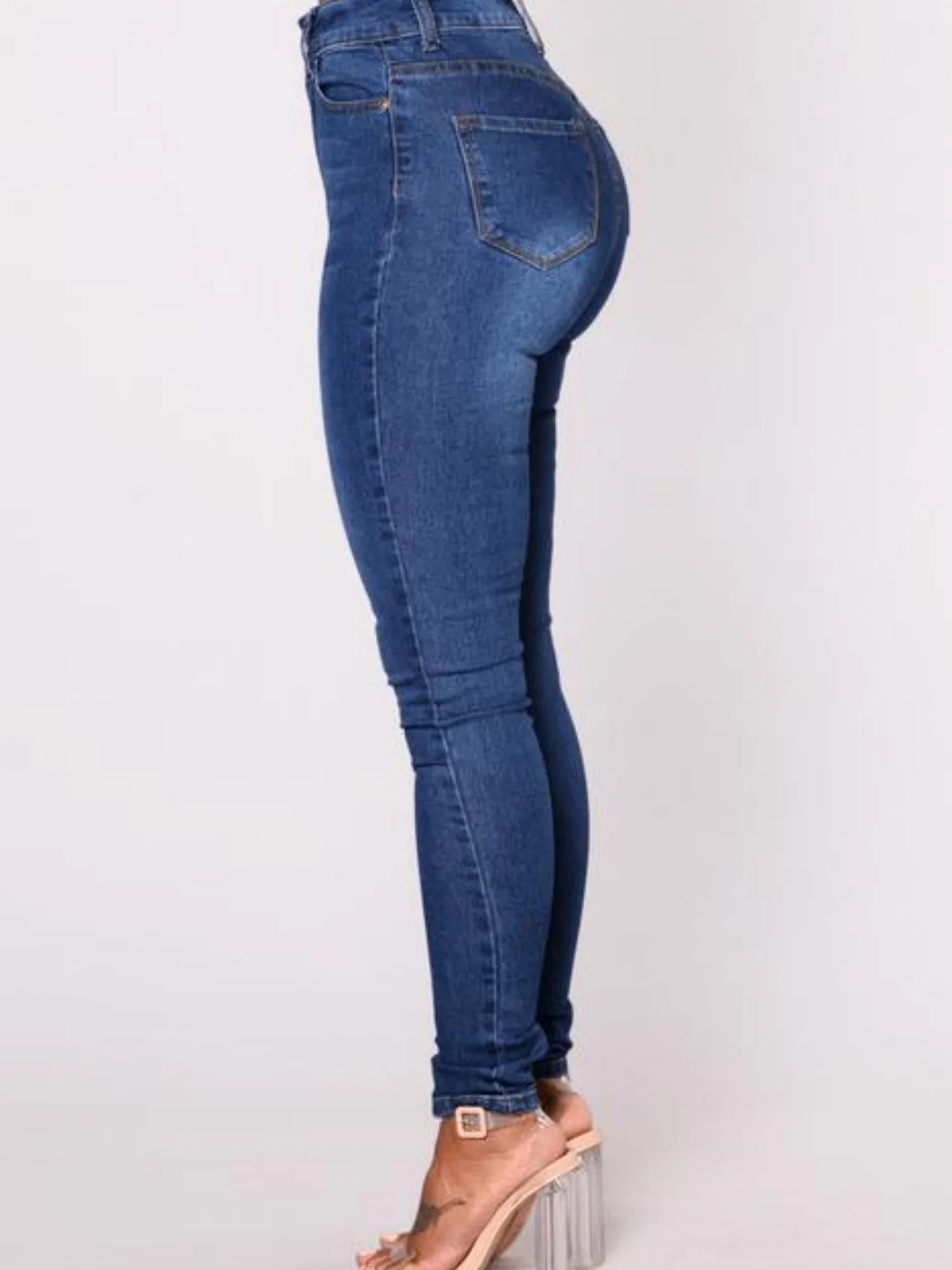 Stretch Slimming Pencil Pants Jeans - Image 2