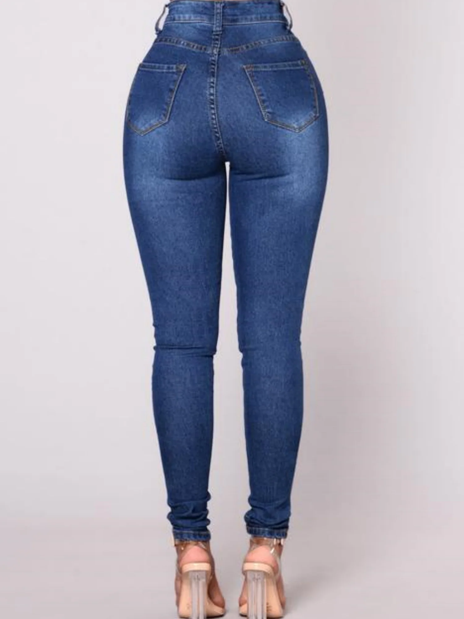 Stretch Slimming Pencil Pants Jeans - Image 3