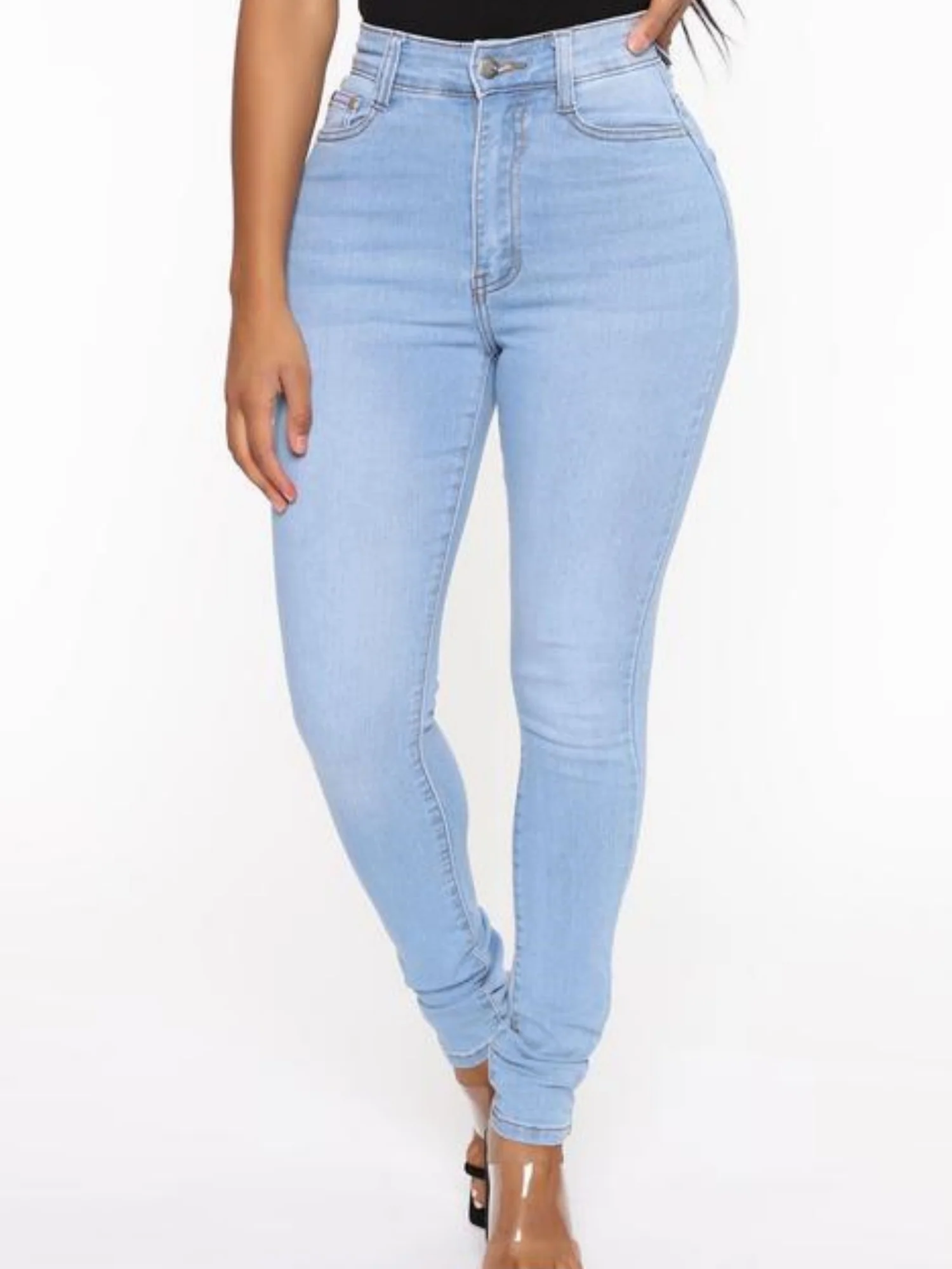 Stretch Slimming Pencil Pants Jeans - Image 7