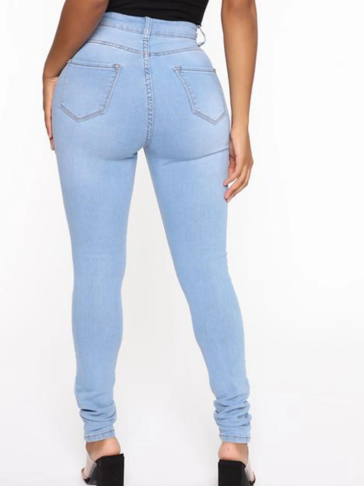 Stretch Slimming Pencil Pants Jeans - Image 8