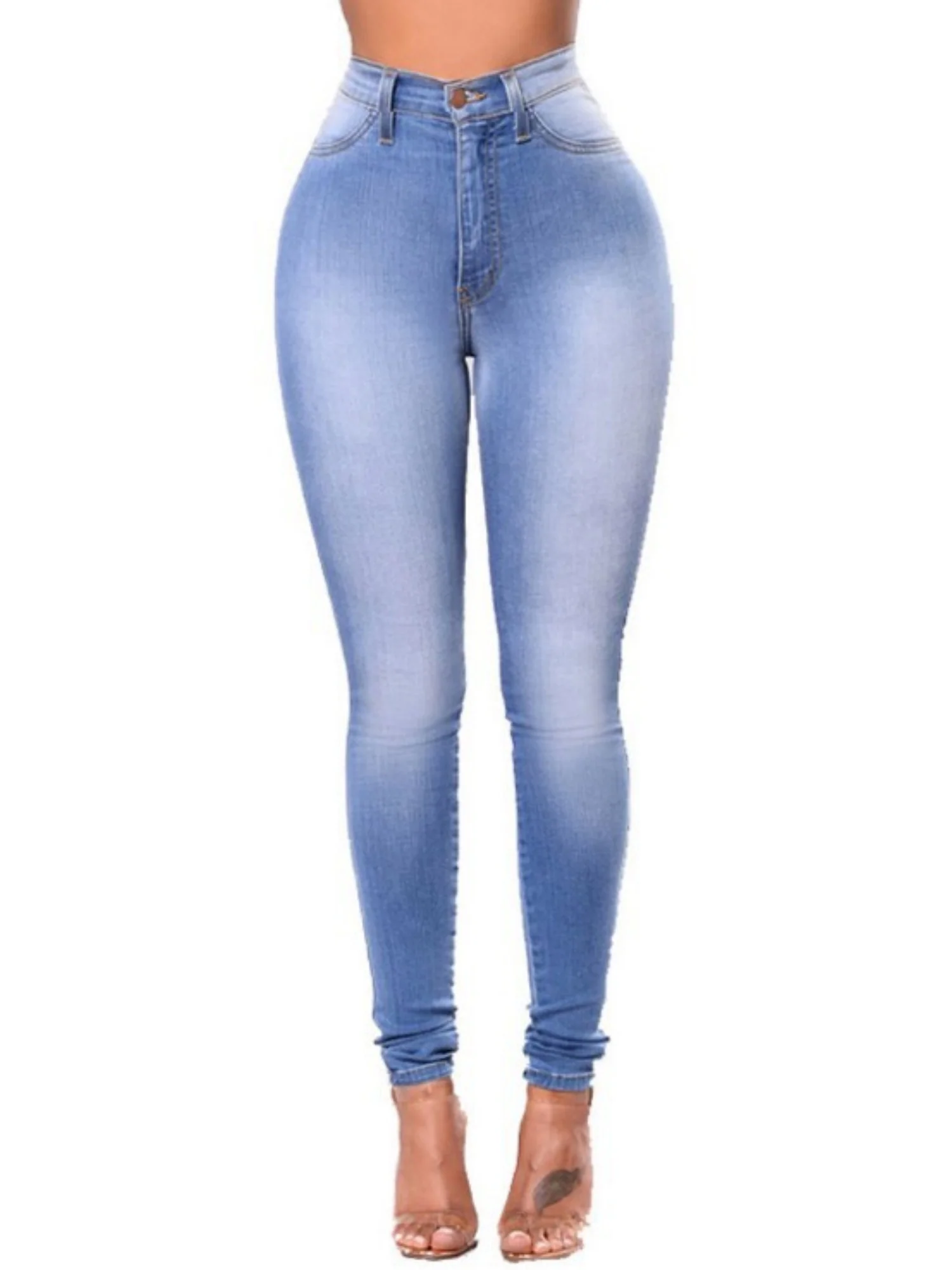 Stretch Slimming Pencil Pants Jeans - Image 9