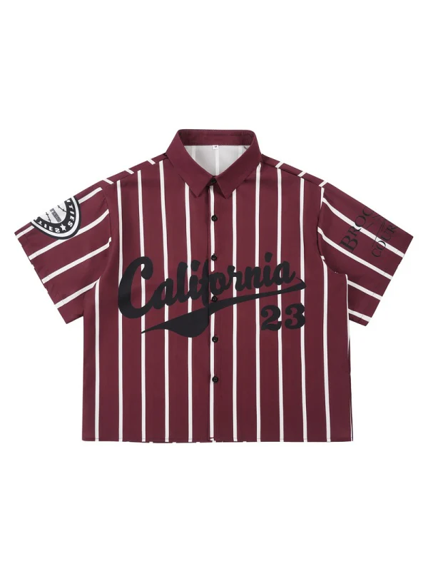 Stripes Printed Cropped Shirts - Image 2