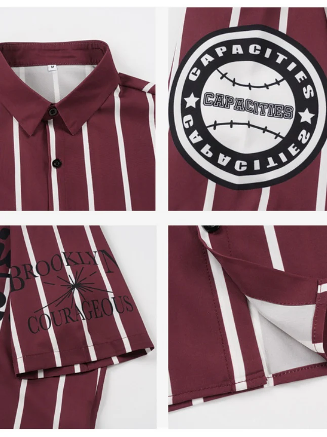 Stripes Printed Cropped Shirts - Image 4