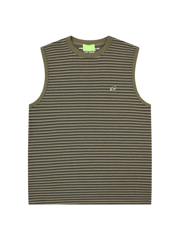 Retro Pinstripes Loose-fit Tank Tops - Image 4