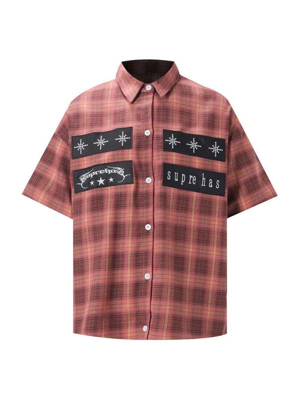 Retro Gradient Plaid Shirts - Image 2
