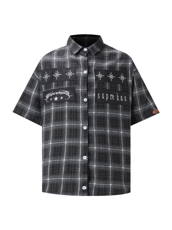 Retro Gradient Plaid Shirts - Image 4